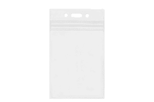 Clear Verticle Badge Pouch With Sealed Zipper